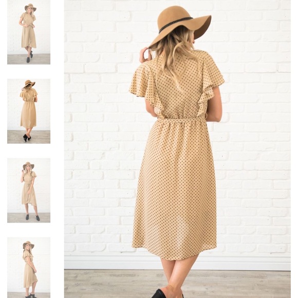 Citrus & Lemon Modest Midi Dress Size M - Picture 2 of 8